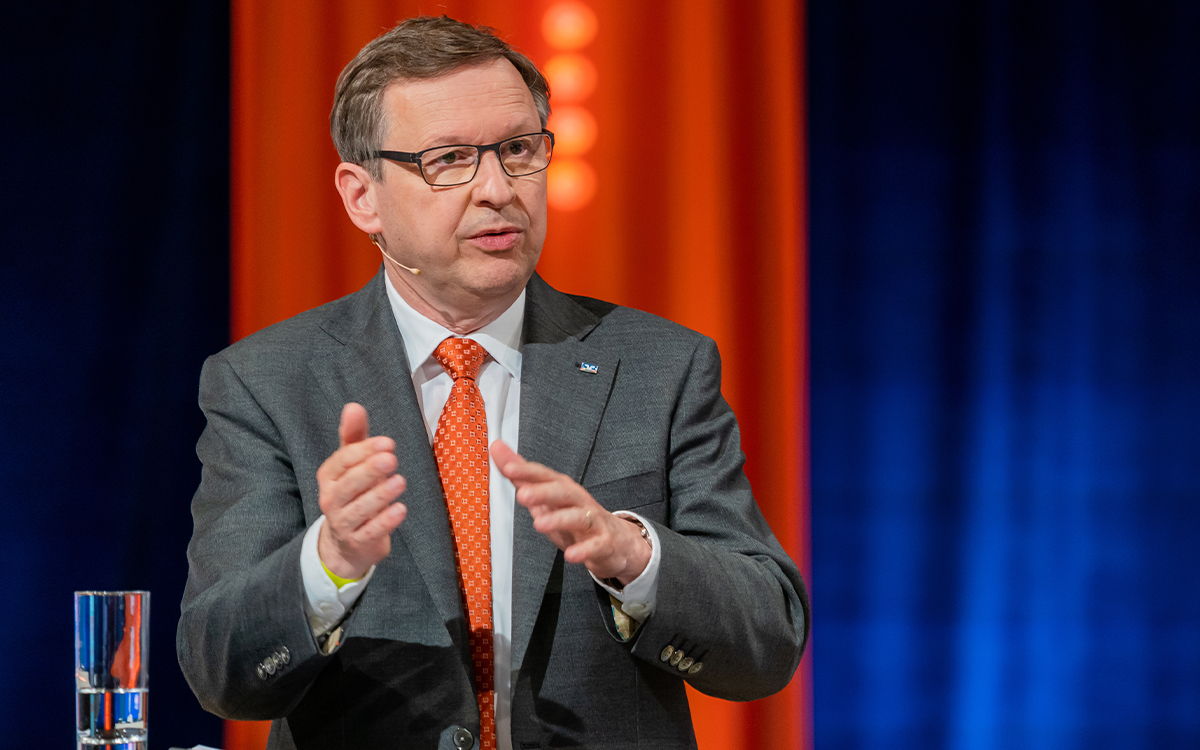 76. Bankwirtschaftliche Tagung, 10. Juni 2021, Berlin: Genossenschaftlich Zukunft gestalten – BVR-Vorstand Dr. Andreas Martin blickte gemeinsam mit einigen Spitzenvertretern der genossenschaftlichen FinanzGruppe auf die Strategieagenda, ihren Umsetzungsstand und auf die Ziele, die damit verfolgt werden.